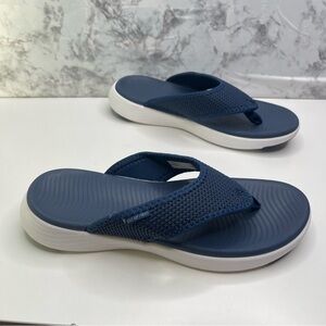 DREAM PAIRS Women's Arch Support Soft Cushion Flip Flops Thong Sandal, Navy 9.5